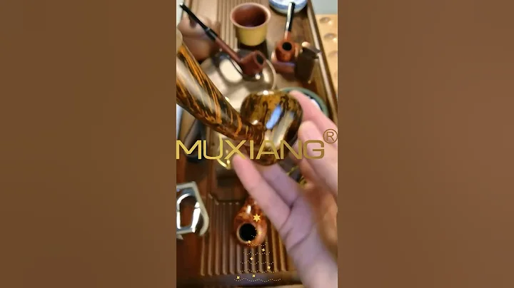 MUXIANG Smooth Acorn/Pear Briarwood Tobacco Pipe w...