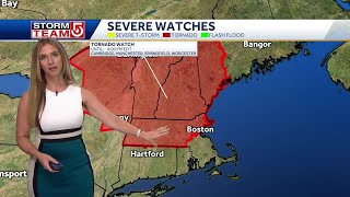 Video: Tornado watch issued for much of Massachusetts