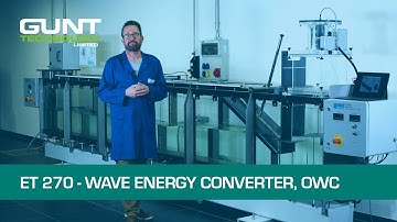 GUNT ET 270 - Wave energy converter, oscillating water column (OWC).