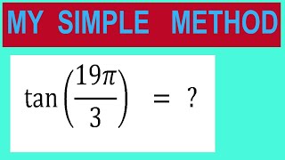 Find trigonometry angle tan(19π/3) =