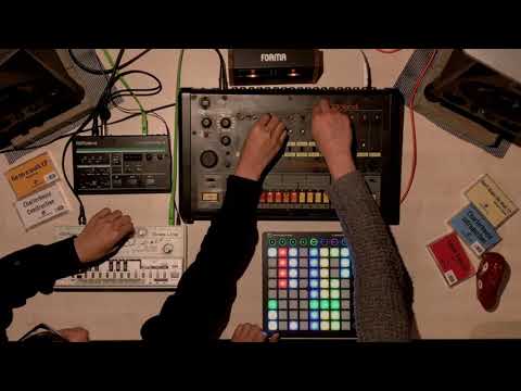 Roland TB-303 + TR-808 + Ableton Live |  Acid Techno Live Improvisation Studio Jam