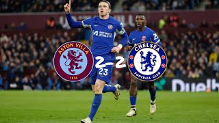 Aston Villa 2-2 Chelsea|Chelsea fight back to earn point in thriller with Aston Villa|