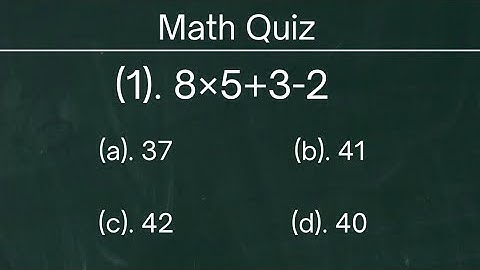 Can You Solve 6th Grade Math BODMAS Test | Math Quiz