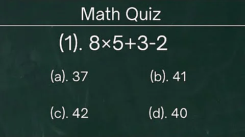 Can You Solve 6th Grade Math BODMAS Test | Math Quiz