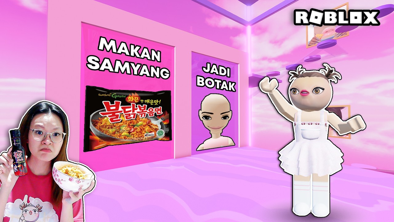 Aku Harus Dandan Di Dalam Tower Sambil Kepedesan Makan Samyang ?!! [Roblox Indonesia]
