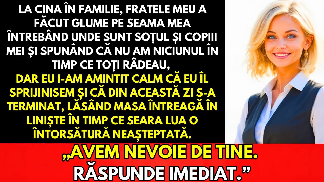 La Cina În Familie Fratele M-a Batjocorit, Dar Ce A Urmat A Șocat Pe Toată Lumea