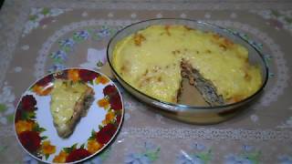 Запекаем в духовке быстрый пирог из лаваша с мясом и сыром Запекаем в духовке быстрый пирог из лаваша с мясом и сыром