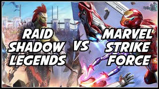 Raid Shadow Legend Vs Marvel Strike Force | Which Is The Best Hero Collector? screenshot 1