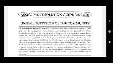 DNHE 1 Ignou Solved Assignment