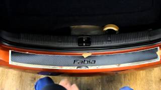 Наклейка на задний бампер для Skoda Fabia (Шкода Фабия) Наклейка на задний бампер для Skoda Fabia (Шкода Фабия)