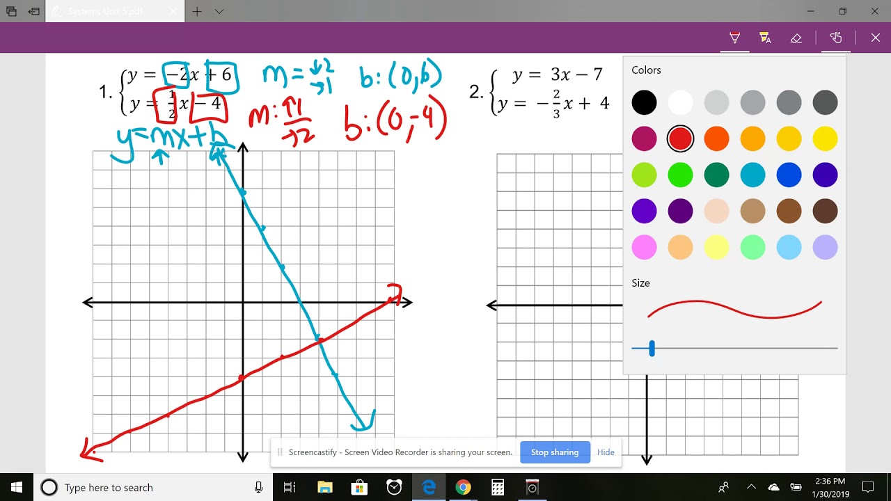 Systems: Solving Systems of Equations Graphically - YouTube