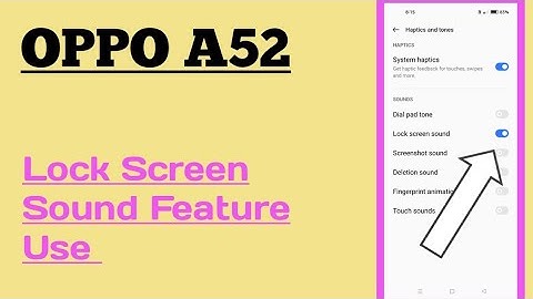 OPPO A52 || How To Enable Lock Screen Sound Setting Tips And Tricks
