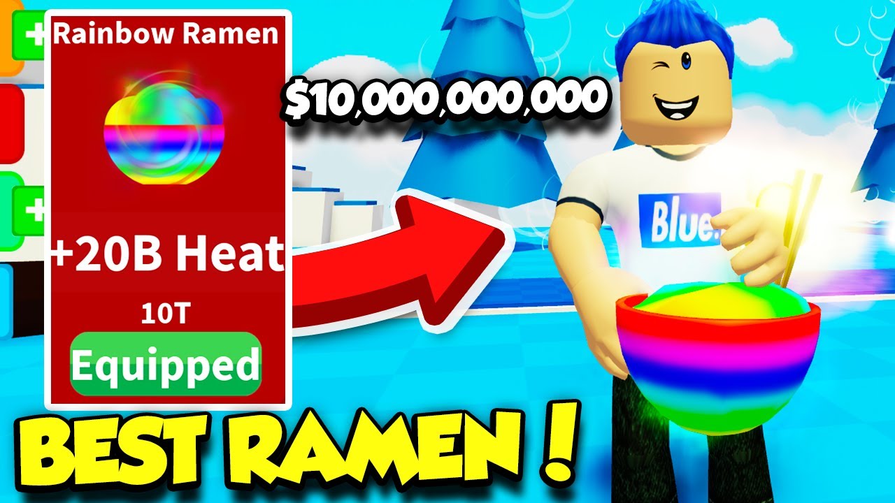I Bought The 100 000 000 000 Rainbow Ramen Noodles In Ramen Simulator Roblox Youtube - ramen roblox