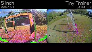 Tiny Trainer vs 5 inch in 3 lap race