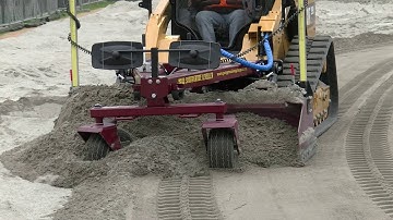 Cat 299D SharpGrade 2.2 DGR laser grader misses sprinkler