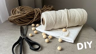 DIY! 😍 STORAGE BASKET MADE OF JUTE AND MACRAMÉ ROPE WITH YOUR OWN HANDS!