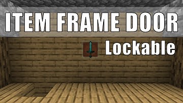 Minecraft Item Frame Door | Lockable Hidden Door Tutorial | Make a secret Base