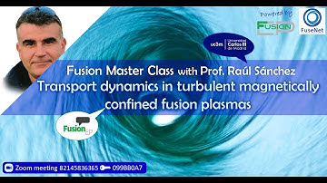 Transport dynamics in turbulent magnetically confined fusion plasmas | Prof. Raúl Sánchez