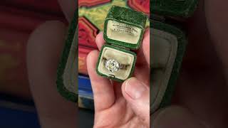 Guess how big... Victorian Old Euro Diamond Engraved Diamond Ring, Sku EJ24230
