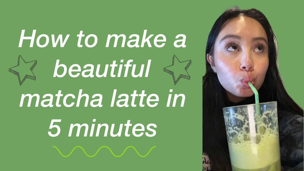 how to make a beautiful iced matcha latte in five minutes YouTube