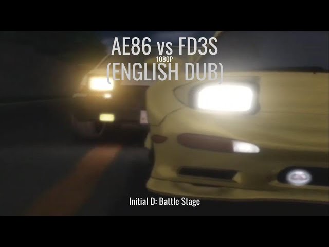 Ae86 Vs Fd3s Impromptu Initial D Battle Stage English Dub Youtube