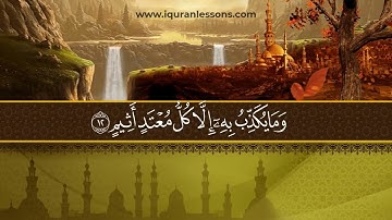 Surah Al-Mutaffifin- سورة المطففين مكررة كل اية سبع مرات بصوت الحصري المعلم