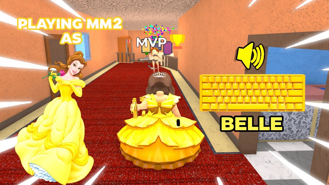 БЕЛЬ УНИЧТОЖАЕТ КОМАНДНИКОВ В MM2 + ГЕЙМПЛЕЙ (КЛАВИАТУРА ASMR)