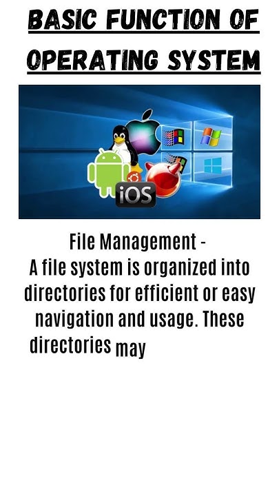 Basic functions of operating system explained in hindi. - YouTube