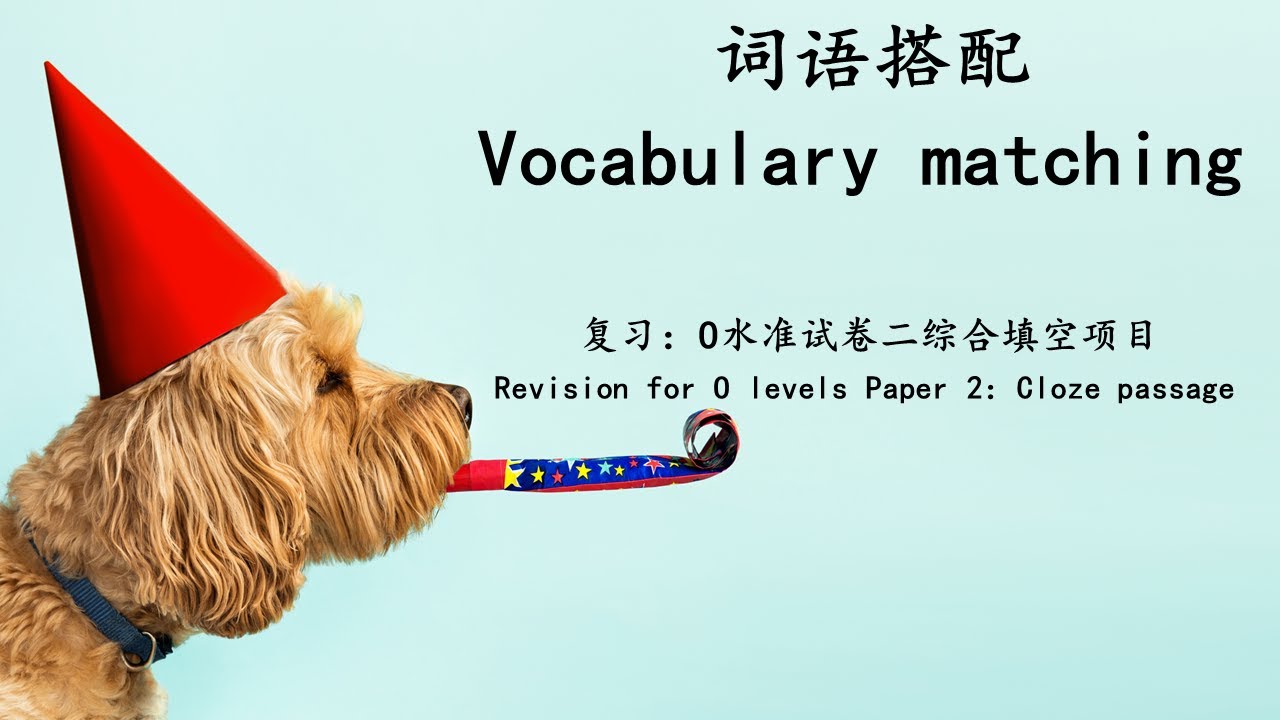 词语搭配 O水准 综合填空复习 vocabulary matching- revision for O levels cloze passage