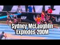 WOW!!!!! Sydney McLaughlin (22.07) left Abby Steiner and company- Women 200m.  USATF LA Grand Prix