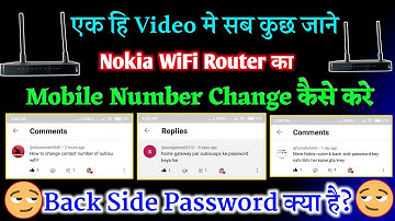 Only One Video 😊 Nokia WiFi Router Number Change || Back Side Password WiFi Router |#santoshparwana
