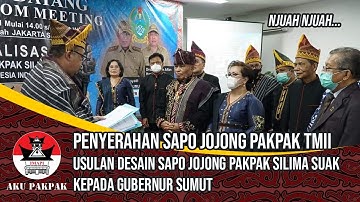 PENYERAHAN SAPO JOJONG PAKPAK TMII/Usulan Desain Sapo Jojong Pakpak Silima Suak Kpd Gubernur SUMUT