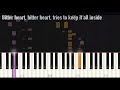 Bitter heart  zee avi piano tutorial