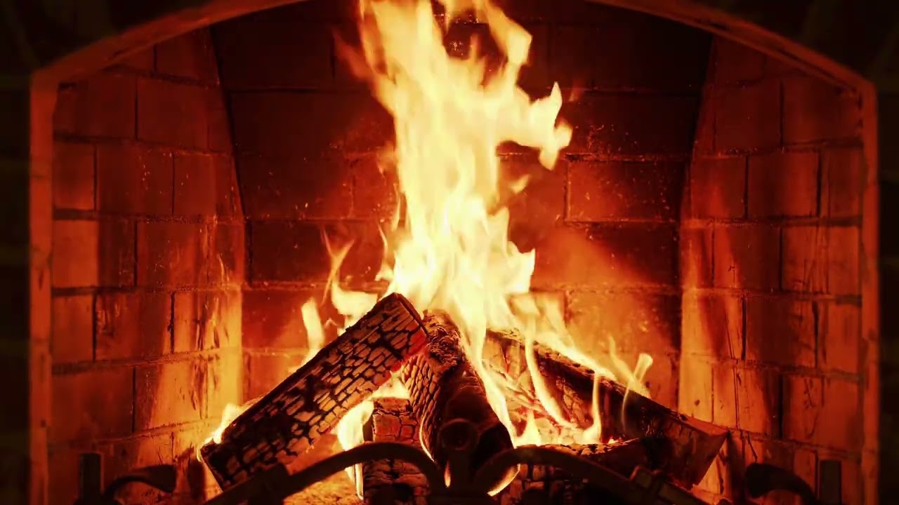 Fireplace relax video 4k