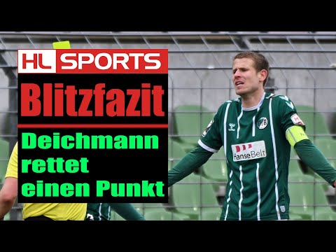 Blitzfazit: VfB Lübeck - SC Verl: Deichmann rettet wenigstens einen Punkt