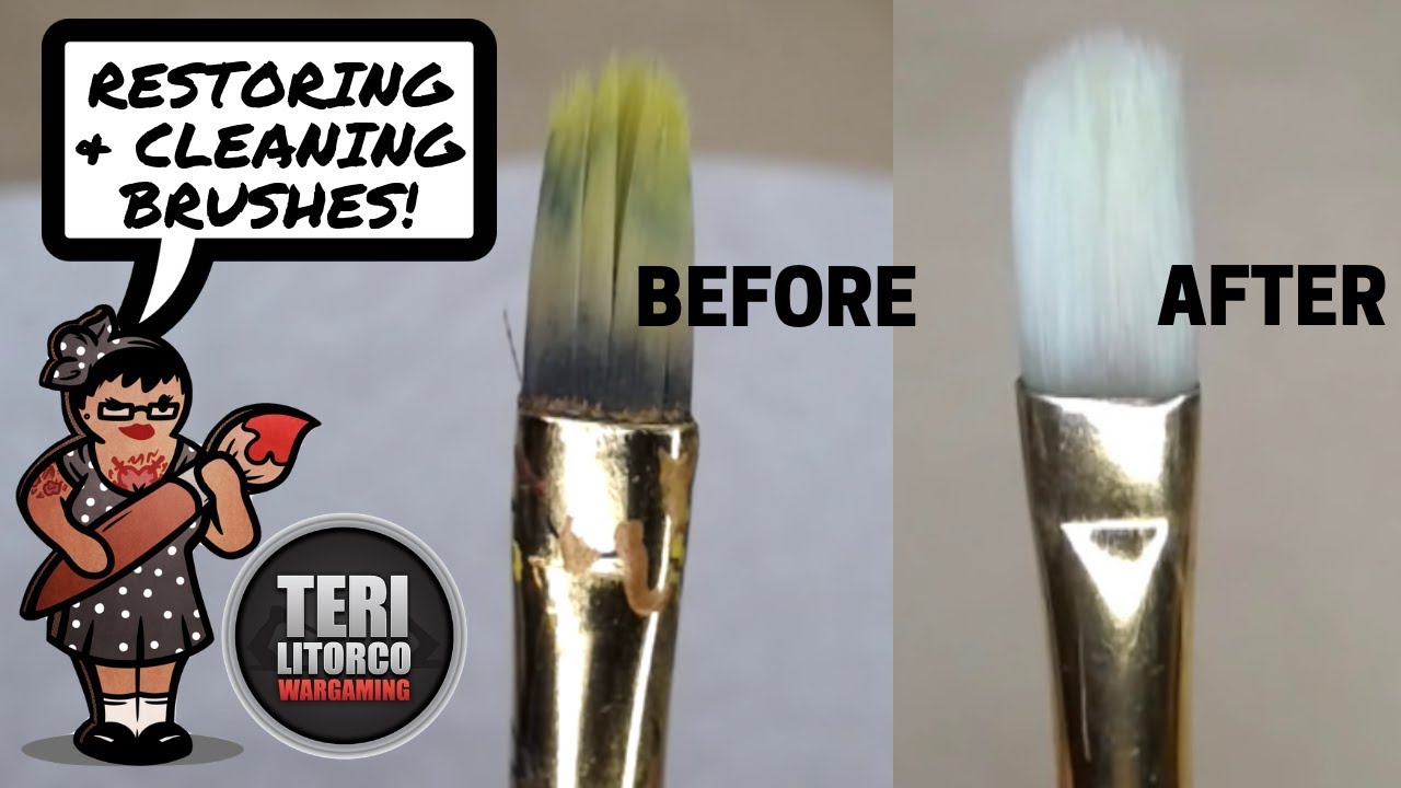 How to Deep Clean & Restore Hobby Paintbrushes - Brush Care & Maintenence -  YouTube