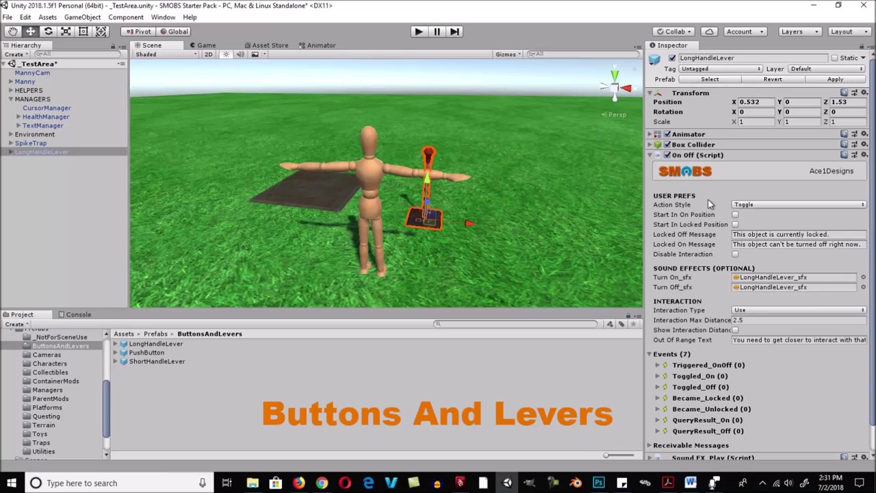 Buttons And Levers Tutorial (Smobs Starter Pack)