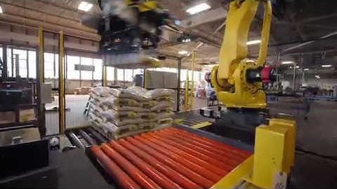 PASCO Robotic Bag Palletizer for the Landscape Products Industry