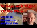 Unboxing, preparation and first use of circular wet grinding machine Scheppach Tiger 2000s