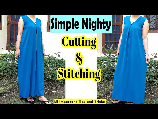 Long Gown Cutting and Stitching in Hindi Part - 1 - YouTube