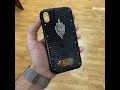 Кожаный чехол для iPhone XR с серебряным гербом ФСБ, Mobcase 945