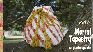 Morral a crochet en punto Apache Tapestry / Tejiendo Perú