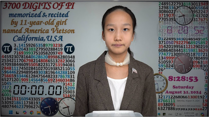 3700 Digits of Pi memorized and orally recited by 11-year-old girl named America Vietson.