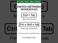 Switch Between Workbooks Instantly in Excel!