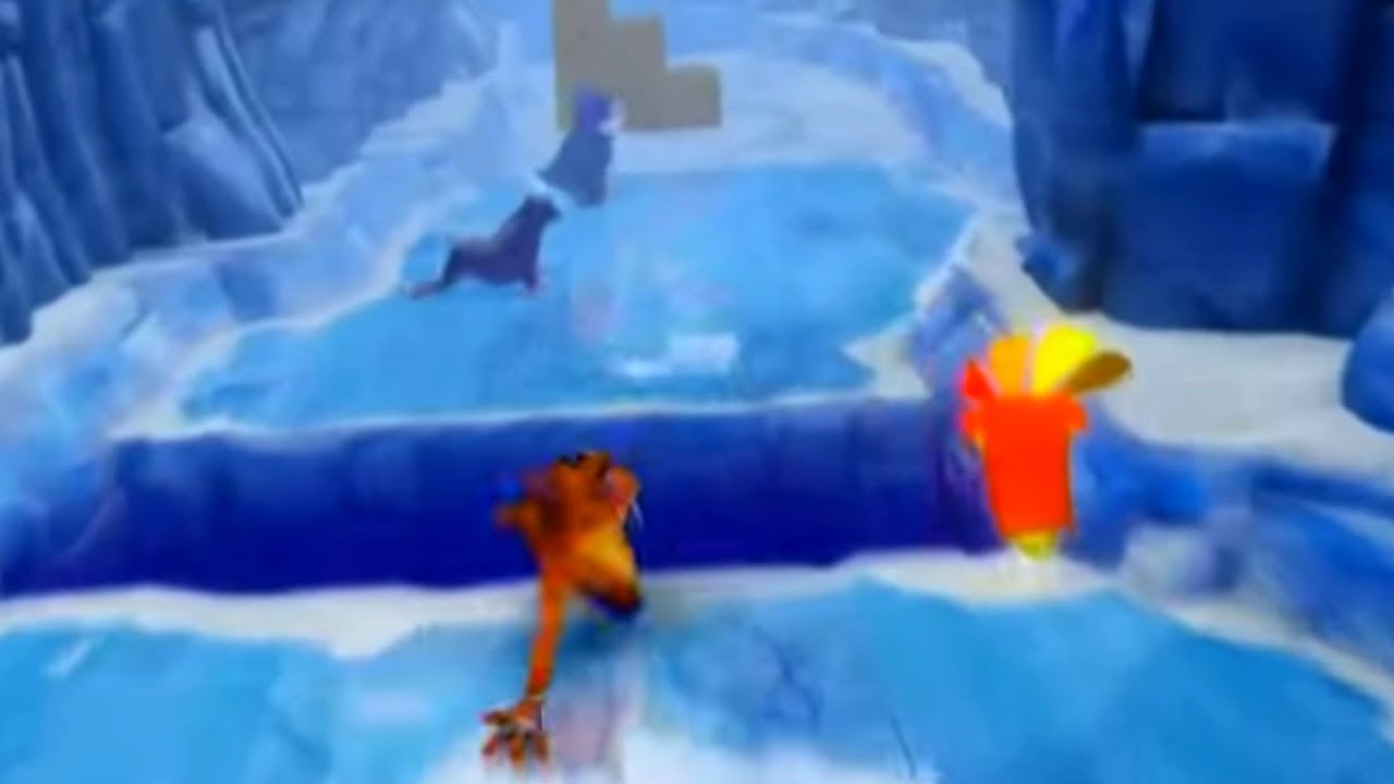 Crash Bandicoot 2 "SNOW BIZ" Level Guide Walkthrough Gameplay (N Sane