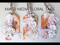 Mixed Media floral tag trio | Handmade gift tags