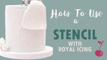 How to Use a Stencil with Royal Icing | Cake Stencil | Cherry Basics