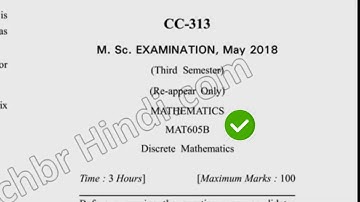 2018 Dcrust MSc Mathematics 3rd Sem Discrete Mathematics Question Paper