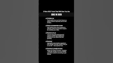 5 Rare SEO Tools for 2025 That Will GIVE You The AI-Era Edge #aitools  #seopakistan  #shorts