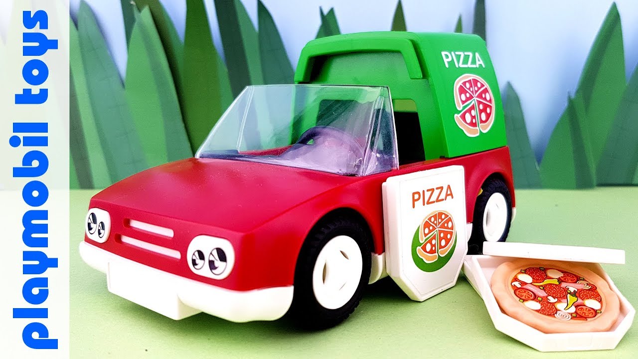 Unpack Playmobil Toys City Action Pizza Delivery Car 6292 - YouTube